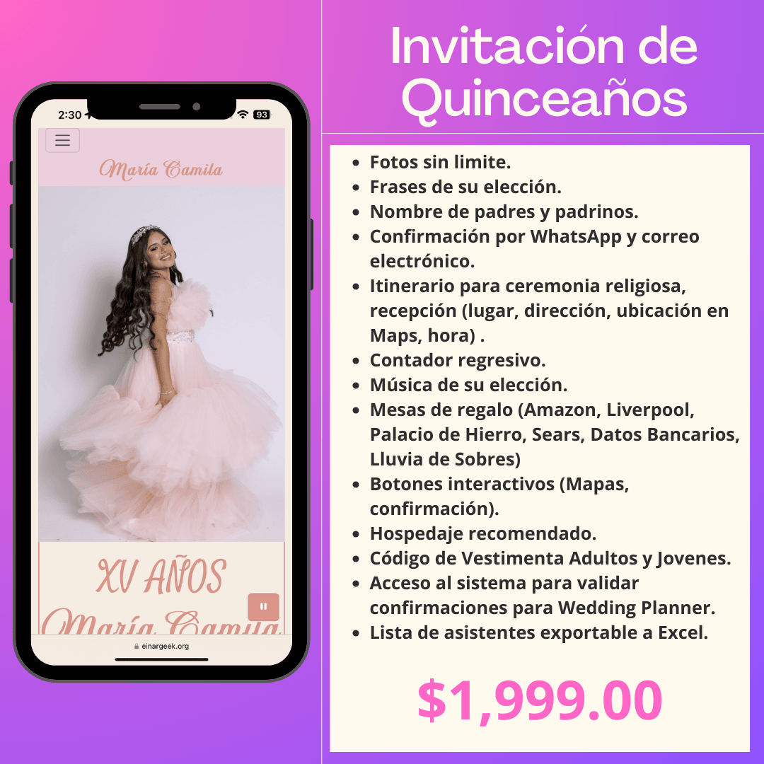 Invitación de Quinceaños